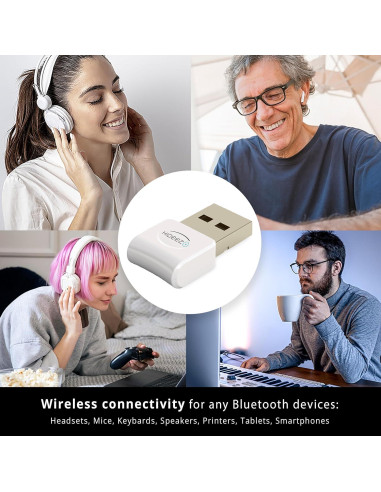 Adaptador USB Bluetooth Hideez 4.0 para PC y Mac - Blanco