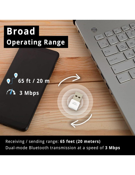 Adaptador USB Bluetooth Hideez 4.0 para PC y Mac - Blanco