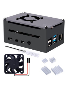Caja GeeekPi para Raspberry Pi 4 Modelo B con Ventilador