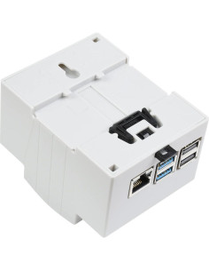 Caja ABS para Raspberry Pi 4 Waveshare con soporte DIN 2