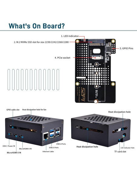 Caja de Metal GeeekPi con Enfriador Activo para Raspberry Pi 5