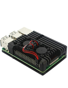 Caja de Aluminio Unistorm para Raspberry Pi 4B con Ventilador Dual 2