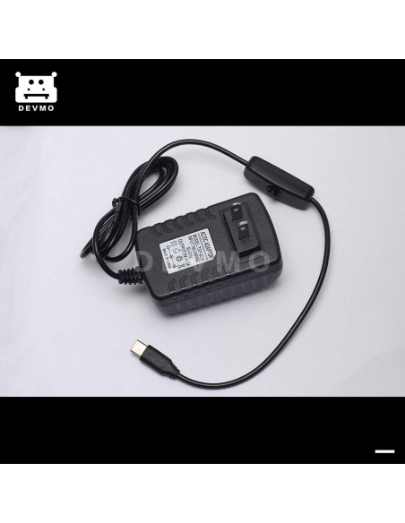 Fuente de Alimentación DEVMO 5V 3A USB-C con Interruptor
