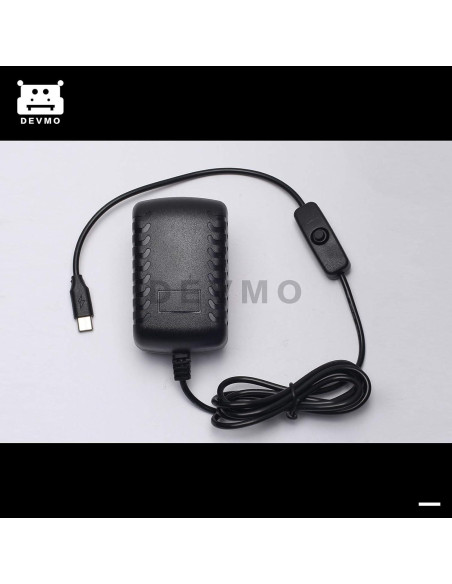 Fuente de Alimentación DEVMO 5V 3A USB-C con Interruptor