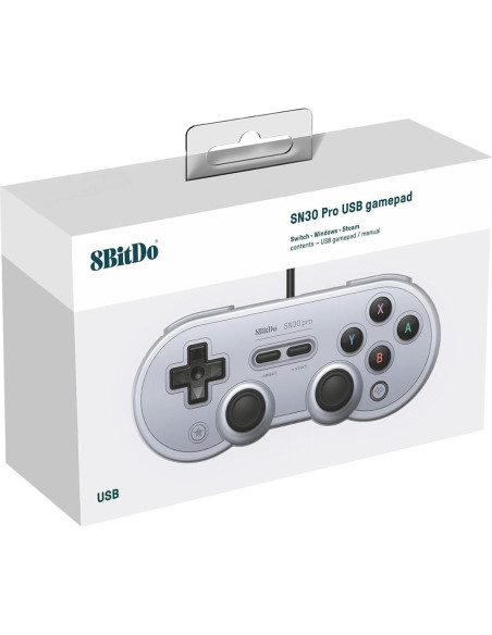 Controlador USB con cable 8Bitdo SN30 Pro para Switch y PC