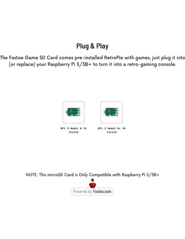 Tarjeta microSD 128GB Fastoe RetroPie para Raspberry Pi 3/3B+