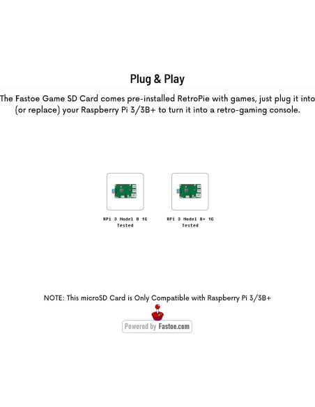 Tarjeta microSD 128GB Fastoe RetroPie para Raspberry Pi 3/3B+ Tarjeta microSD 128GB Fastoe RetroPie para Raspberry Pi 3/3B+