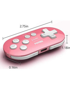 Controlador Bluetooth Mini 8Bitdo Zero 2 Rosa para Switch y PC 2