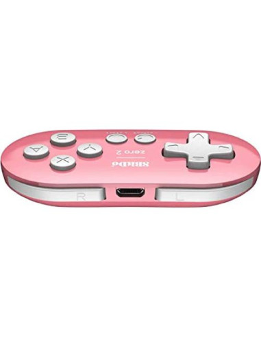 Controlador Bluetooth Mini 8Bitdo Zero 2 Rosa para Switch y PC