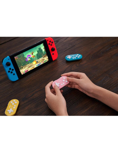 Controlador Bluetooth Mini 8Bitdo Zero 2 Rosa para Switch y PC