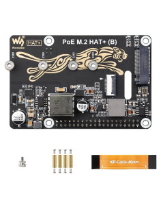 Adaptador PCIe a M.2 PoE para Raspberry Pi 5 - NVMe 2230/2242/2260/2280