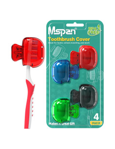 Cubierta de Cabezal de Cepillo de Dientes Mspan - Estuche Protector 4 Piezas