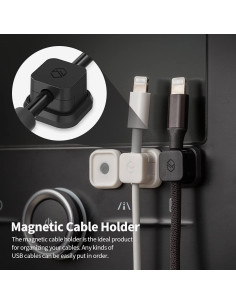 Clip Magnético para Cables Sinjimoru - 3 Piezas Negro 2