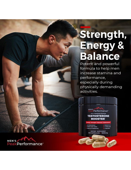 Suplemento Aumentador de Testosterona Men's PeakPerformance - 90 Cápsulas
