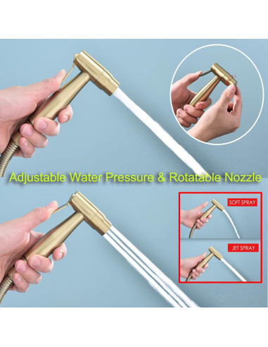 Rociador de Bidet Senhozi Acero Inoxidable Dorado 119 cm