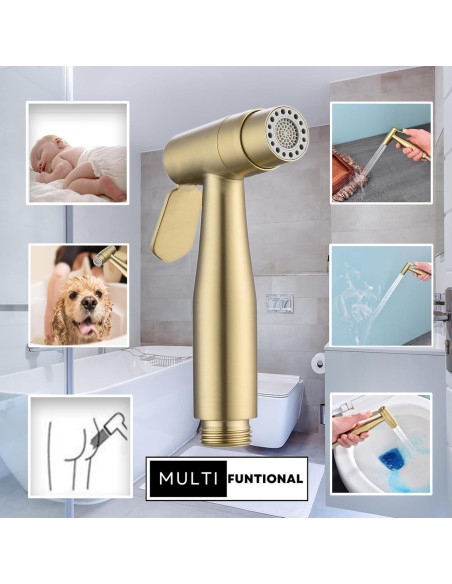 Rociador de Bidet Senhozi Acero Inoxidable Dorado 119 cm