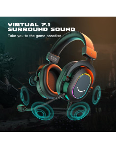 Auriculares Gaming FIFINE AmpliGame H6 USB 7.1 RGB para PC 2
