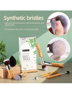 Conjunto de Brochas de Maquillaje BS-MALL 11 Piezas Sintéticas 2