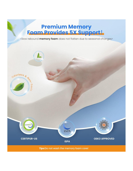 Almohada Enfriadora Cozyplayer R2 Cervical Ajustable 1.2kg