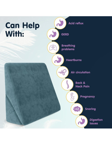 Cojín en Cuña Ajustable Bekweim para Alivio de Espalda y Reflujo