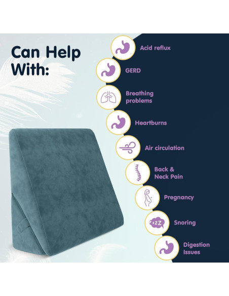 Cojín en Cuña Ajustable Bekweim para Alivio de Espalda y Reflujo