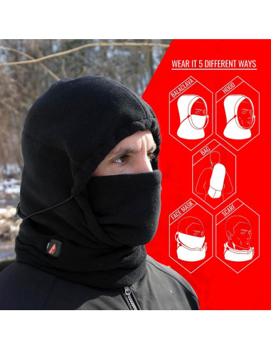 Balaclava Calentada ActionHeat 5V Unisex - Forro Polar