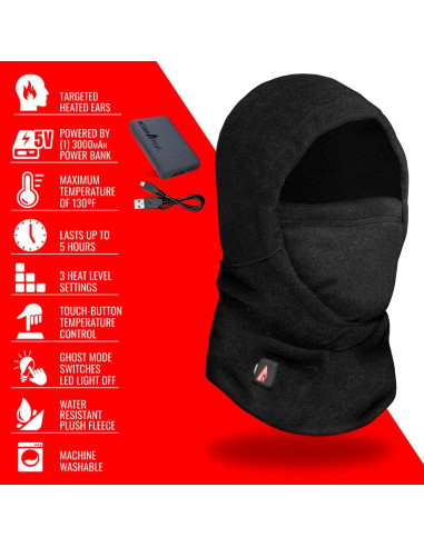 Balaclava Calentada ActionHeat 5V Unisex - Forro Polar