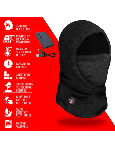 Balaclava Calentada ActionHeat 5V Unisex - Forro Polar