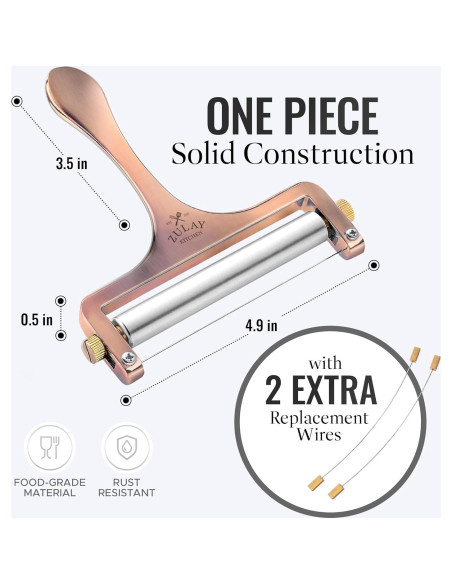 Cortador de Queso Zulay Ajustable con Alambre - Cobre