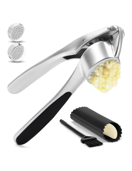 Prensa de Ajo CUNSENR con Pelador y Cepillo - Apto Lavavajillas