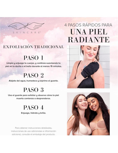 Mitón Exfoliante Premium Seraphic Skincare 1pc Viscosa Vegana