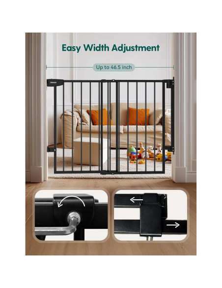 Puerta de Seguridad Babelio 75.2-118.1 cm Sin Barra Inferior