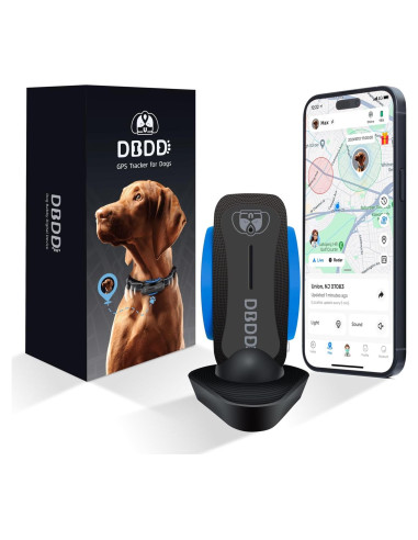 Rastreador GPS para perros DBDD IP67 con alertas y monitoreo