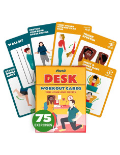 75 Tarjetas de Ejercicio Zinsk - Rutinas de Peso Corporal y Estiramientos