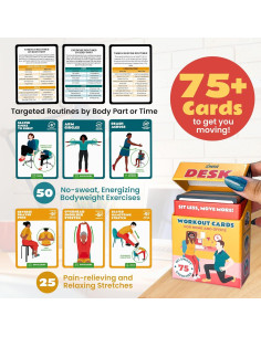 75 Tarjetas de Ejercicio Zinsk - Rutinas de Peso Corporal y Estiramientos 2