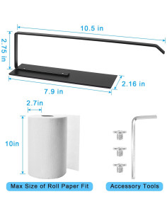 Soporte Magnético para Toallas de Papel Seropy Negro 26.7cm 2