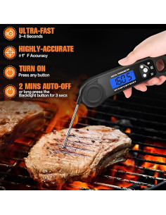 Termómetro Digital de Carne AMMZO EK-01 Impermeable 300C 2