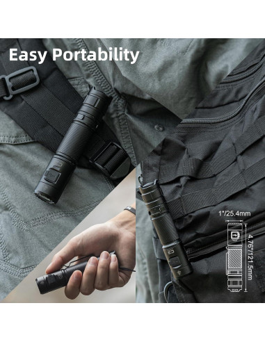 Linterna Recargable WUBEN C3 1200 Lúmenes LED IP68 Camping