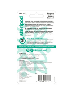 Protector de Cepillo de Dientes Steripod con Aceite Esencial Naranja - 2 Unidades 2