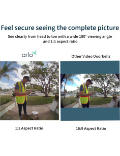 Timbre de Video Inalámbrico Arlo Esencial AVD2001B HD 180 2