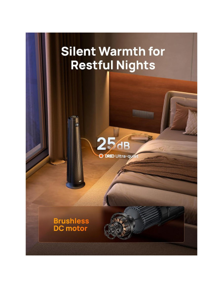 Calentador Eléctrico Dreo 30" Oscilante 120 Control Remoto