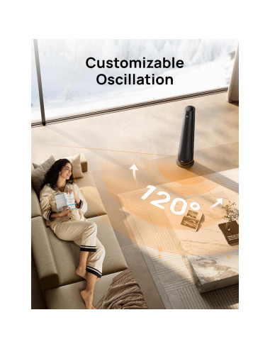 Calentador Eléctrico Dreo 30" Oscilante 120 Control Remoto