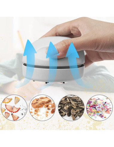 Aspiradora de Escritorio Prowithlin USB Mini Portátil Gris