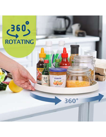Organizador giratorio Lazy Susan CiWiVOKi 10" antideslizante - 4 unidades Organizador giratorio Lazy Susan CiWiVOKi 10" antideslizante - 4 unidades
