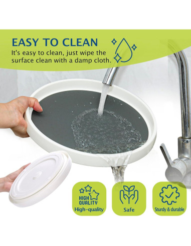 Organizador giratorio Lazy Susan CiWiVOKi 10" antideslizante - 4 unidades