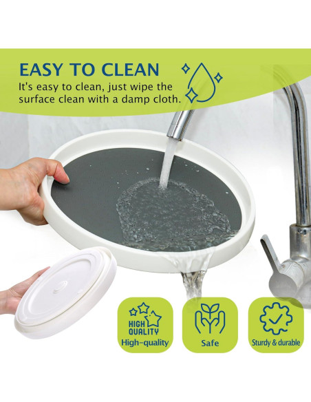 Organizador giratorio Lazy Susan CiWiVOKi 10" antideslizante - 4 unidades Organizador giratorio Lazy Susan CiWiVOKi 10" antideslizante - 4 unidades