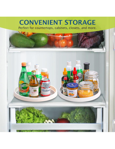 Organizador giratorio Lazy Susan CiWiVOKi 10" antideslizante - 4 unidades