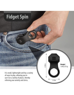 Juguete Antiestrés Yolscue Negro para Adultos y Niños 2