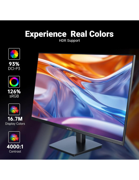 Monitor KTC FHD 24" 100Hz VA HDMI VGA Cuidado Ocular