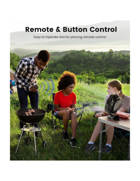 Ventilador Clip Korbot 20 cm Recargable 12000mAh 3 Velocidades